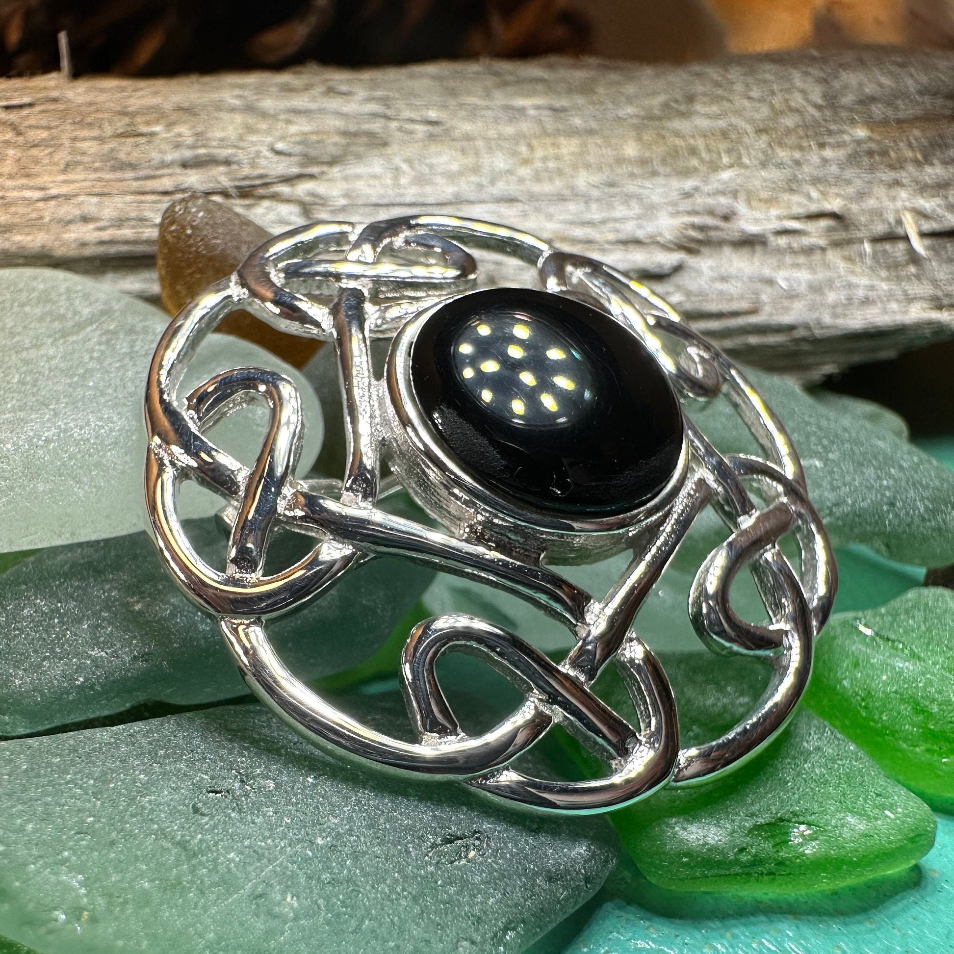 Clare Glen Celtic Knot Brooch in Sterling Silver