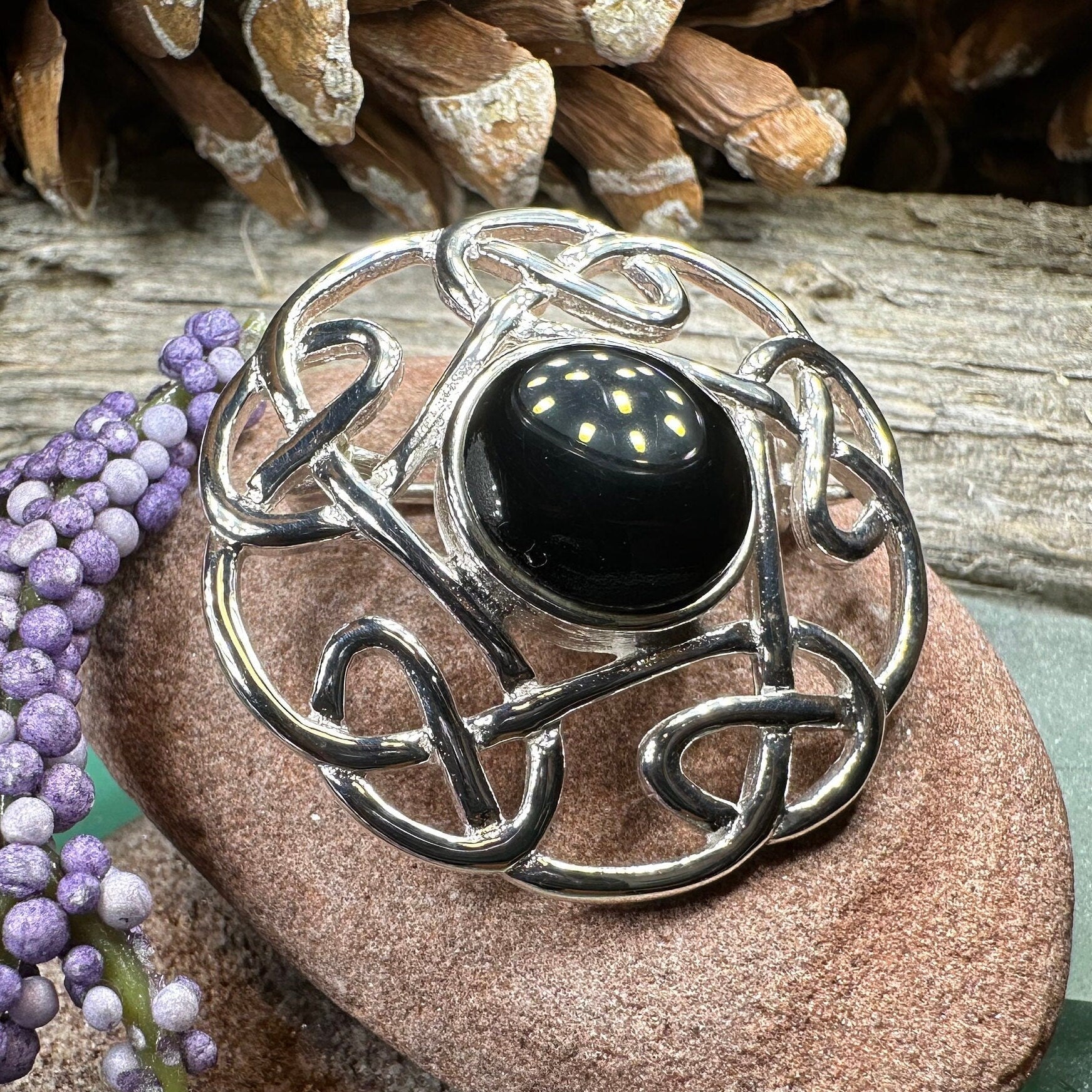 Clare Glen Celtic Knot Brooch in Sterling Silver