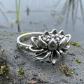 First Bloom Lotus Ring in Sterling Silver