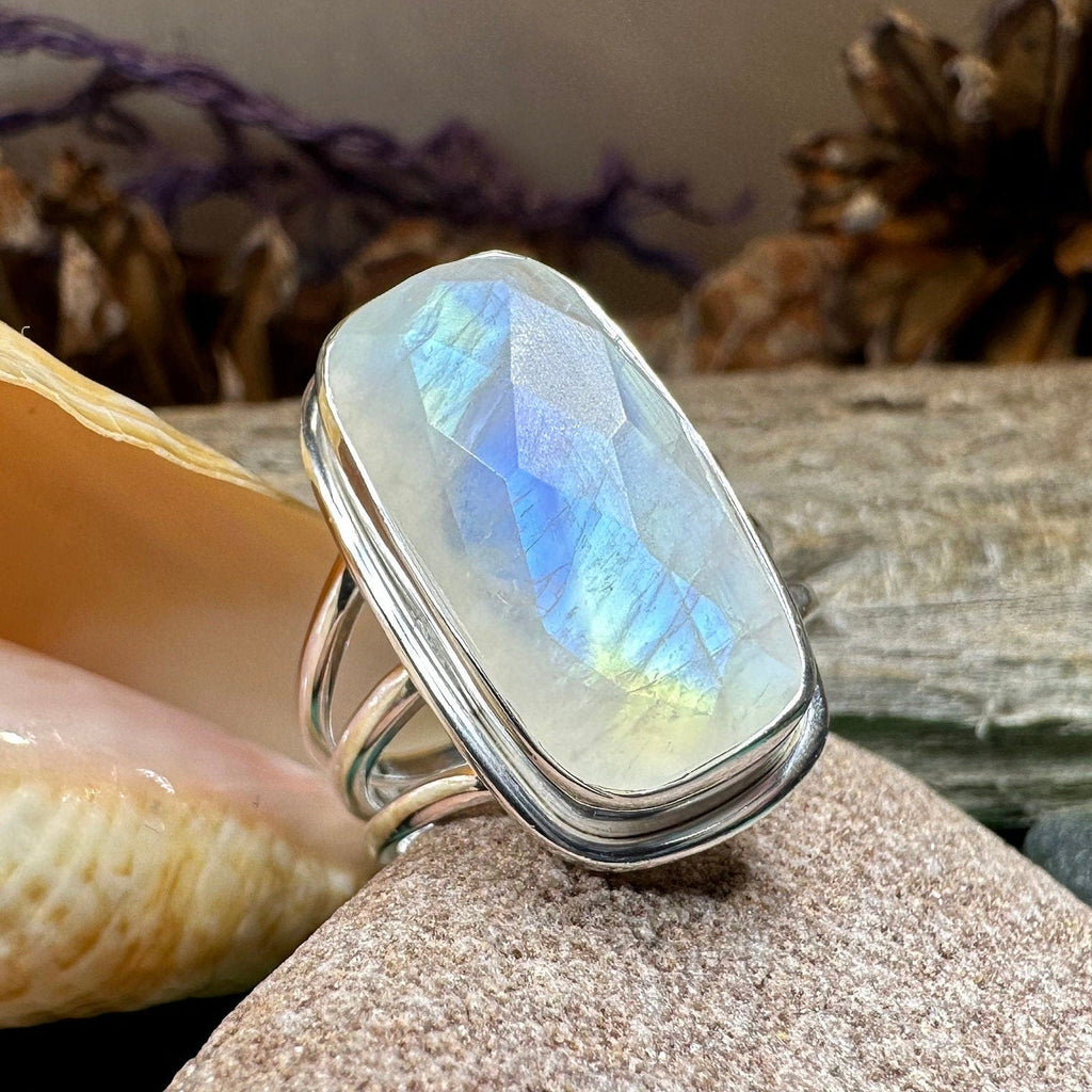 Celtic Dream Moonstone Ring in Sterling Silver