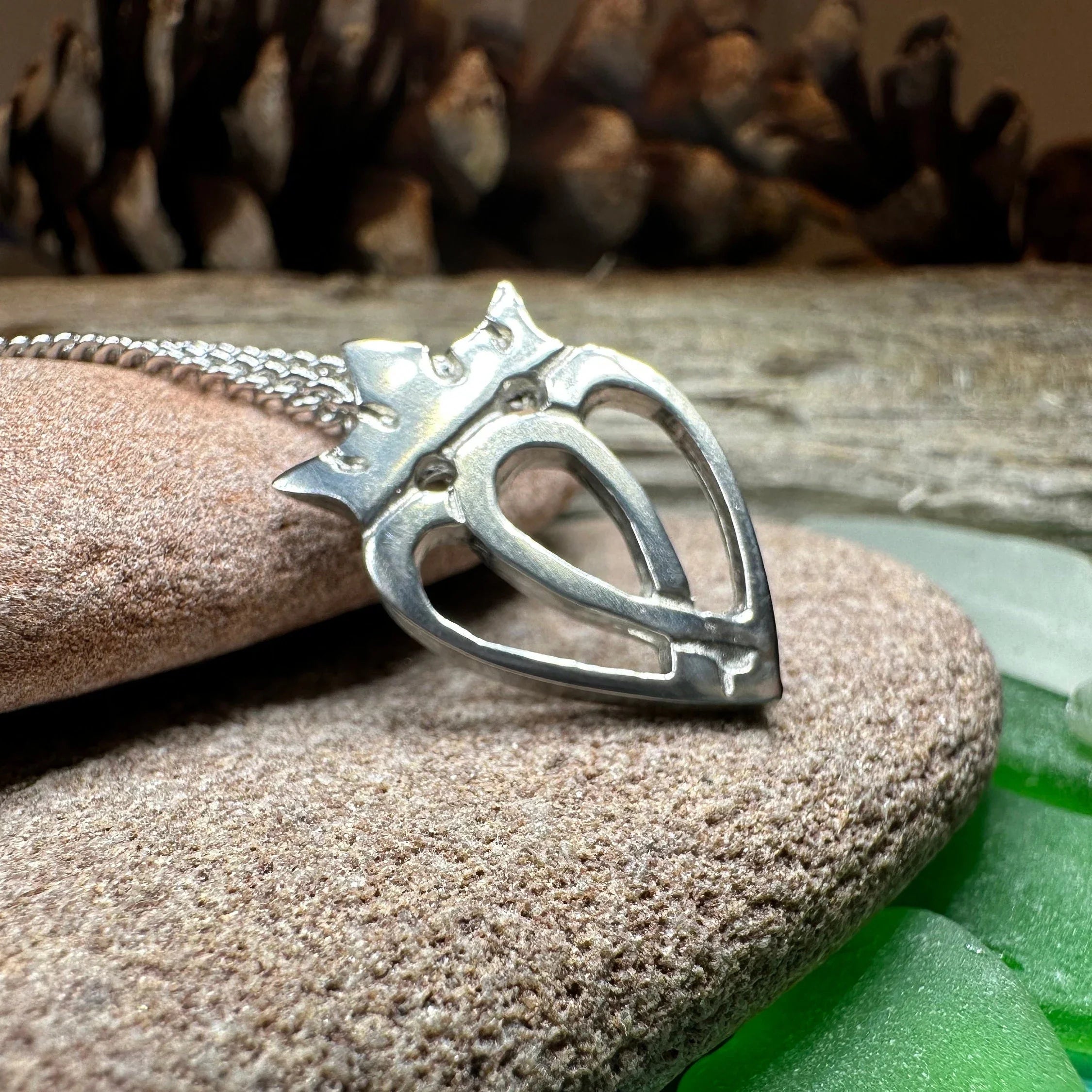 Two Hearts Luckenbooth Necklace - Handmade in Scotland