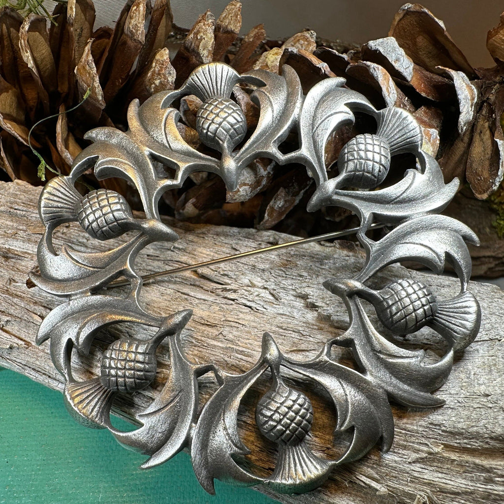 Thistle Tartan Brooch - Handmade in Scotland