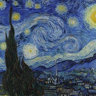Van Gogh Starry Night Ceramic Wall Plaque