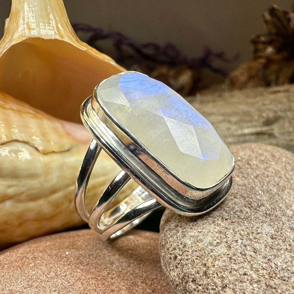 Celtic Dream Moonstone Ring in Sterling Silver