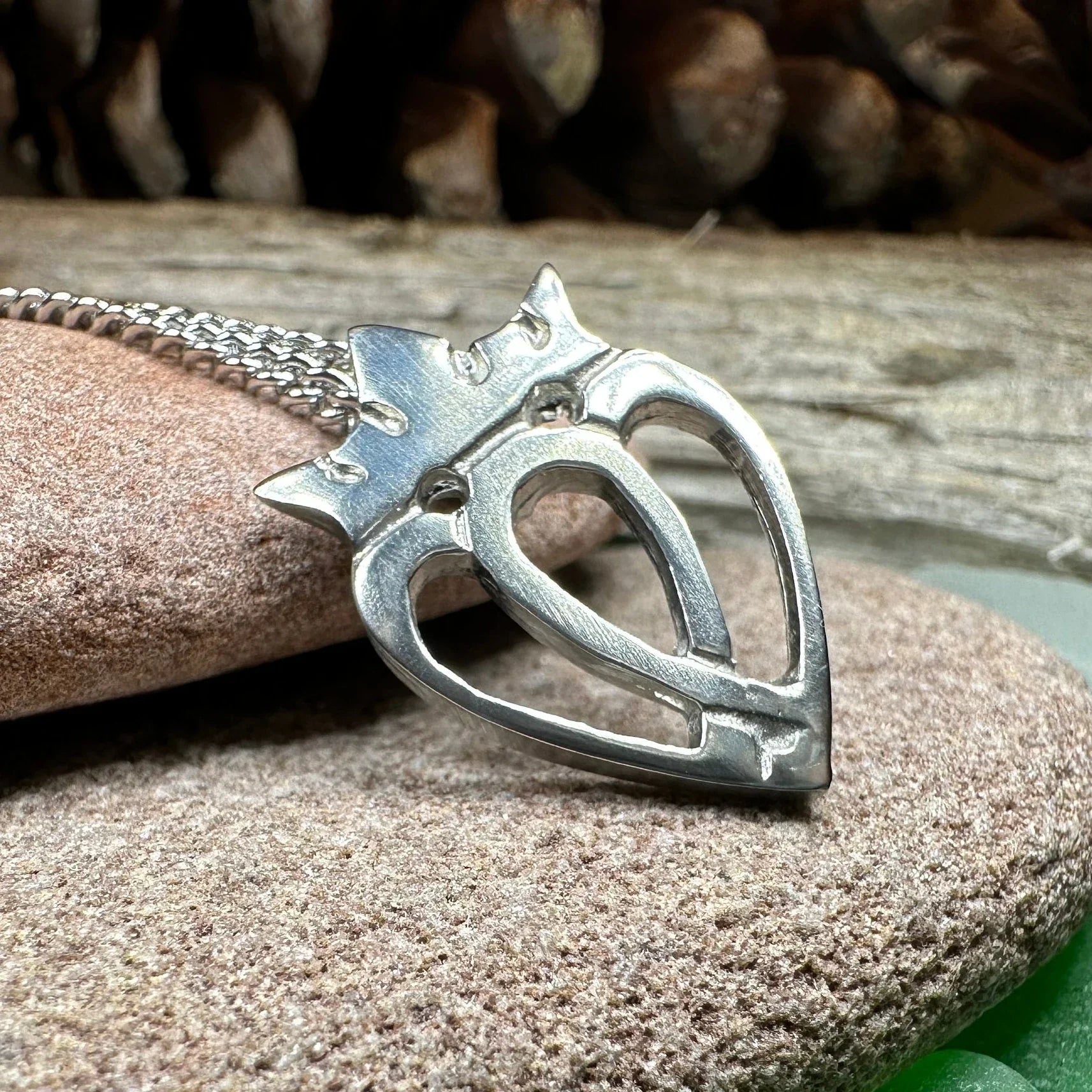 Two Hearts Luckenbooth Necklace - Handmade in Scotland