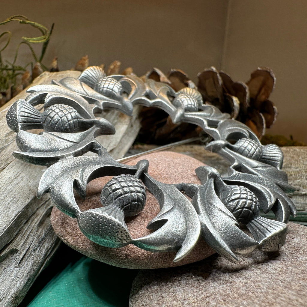 Thistle Tartan Brooch - Handmade in Scotland