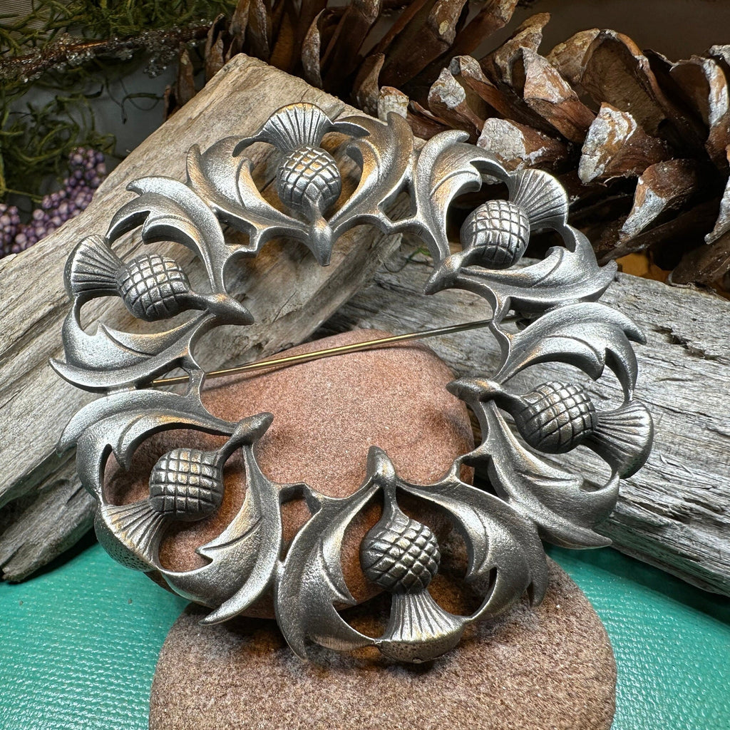 Thistle Tartan Brooch - Handmade in Scotland