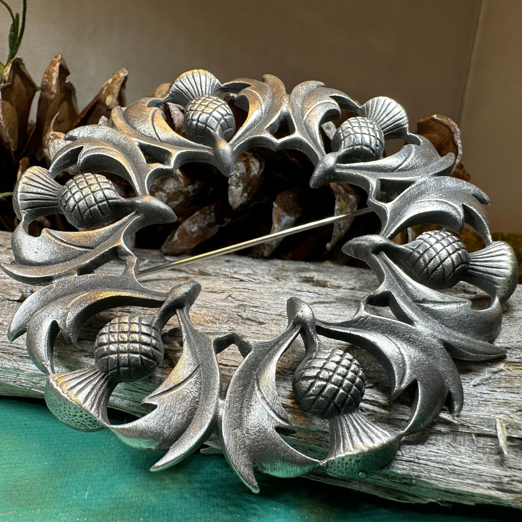 Thistle Tartan Brooch - Handmade in Scotland