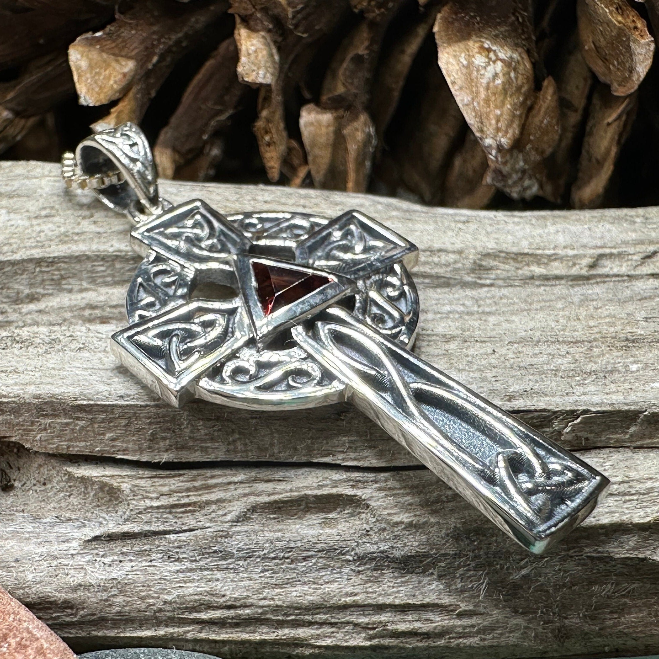 Recovery Celtic Cross Necklace in Sterling Silver