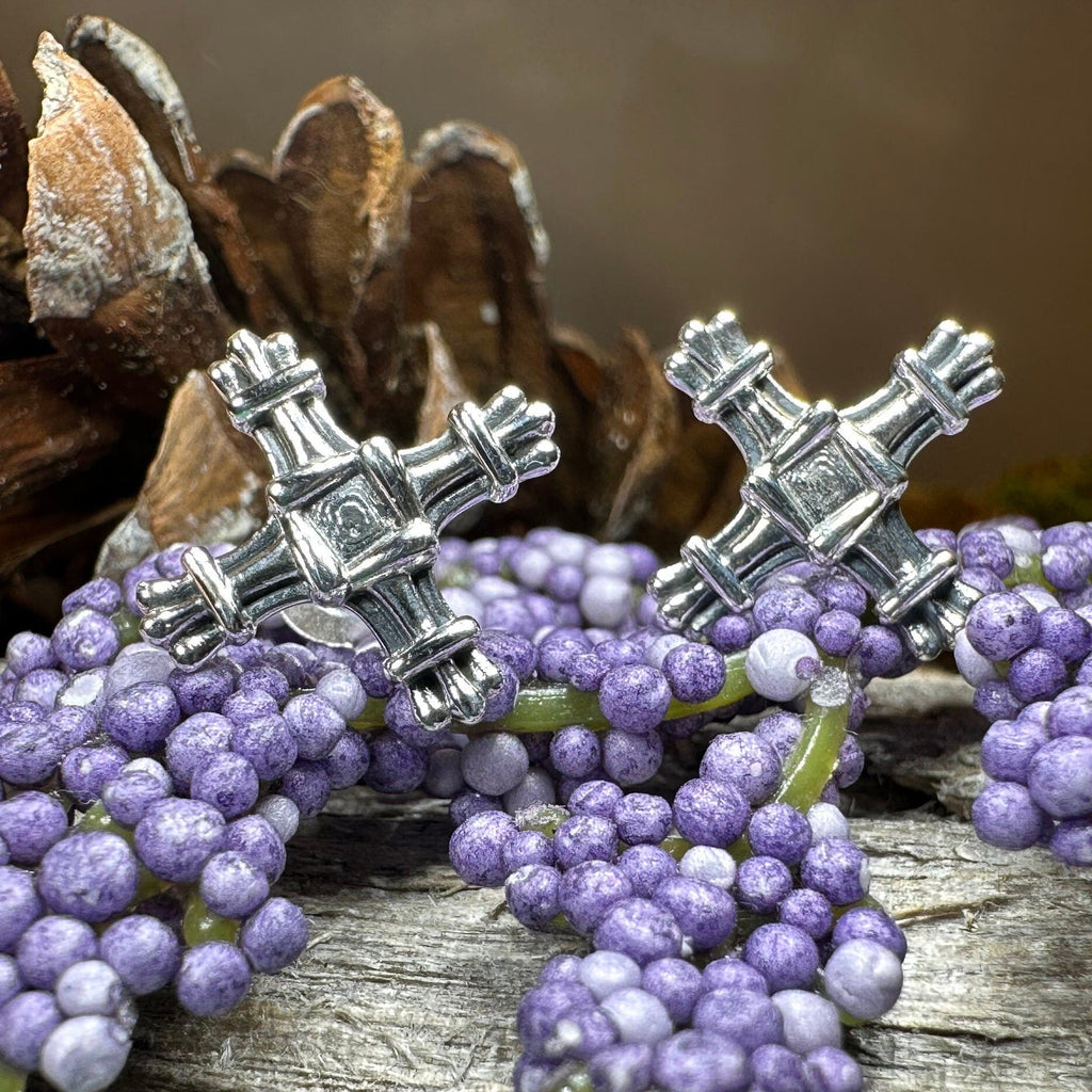 Springtide Irish Saint Brigid's Cross Earrings