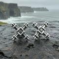 Springtide Irish Saint Brigid's Cross Earrings