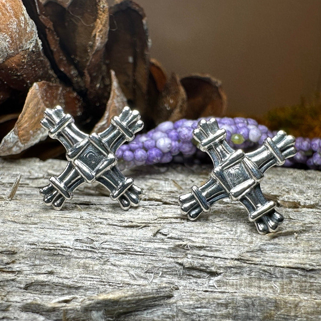 Springtide Irish Saint Brigid's Cross Earrings