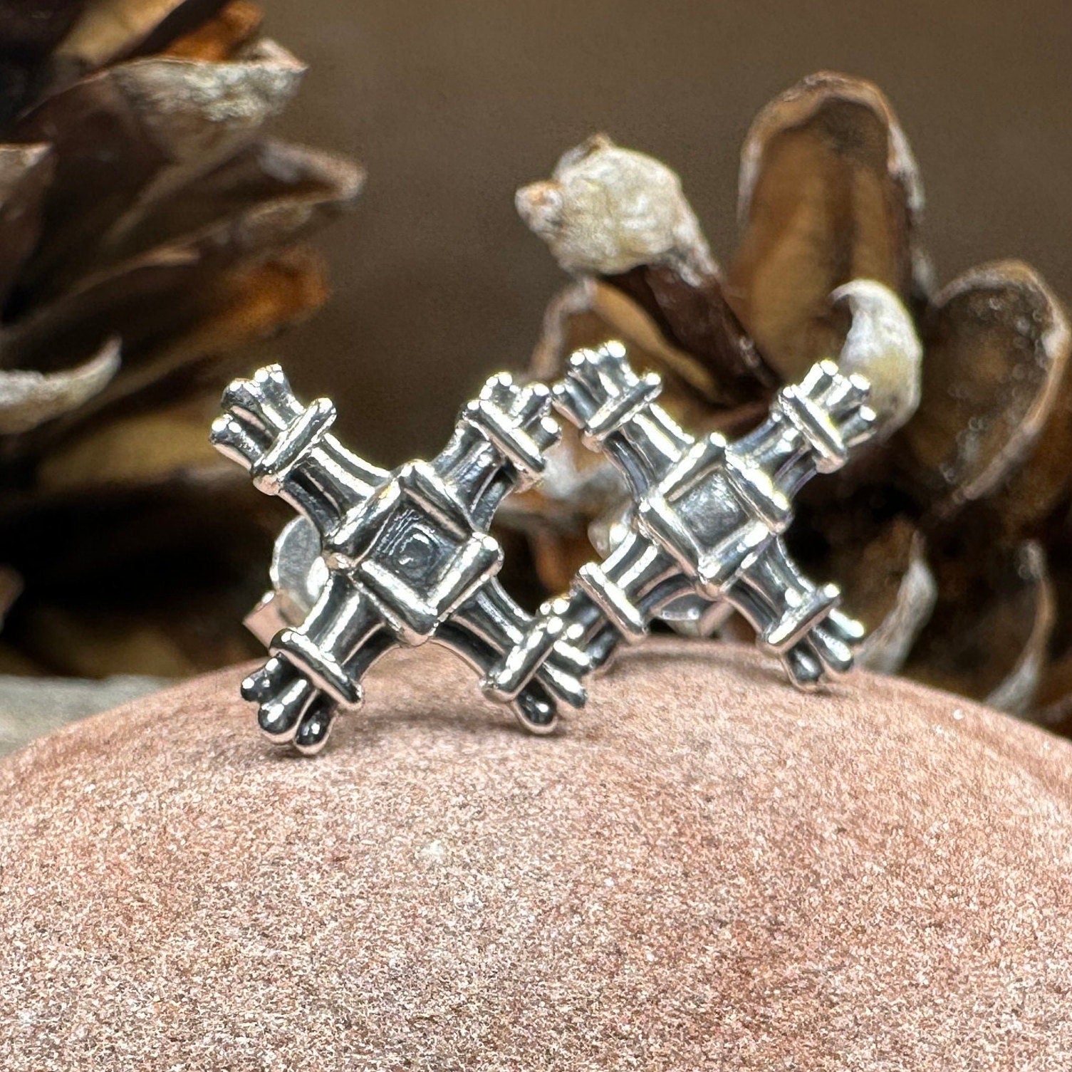 Springtide Irish Saint Brigid's Cross Earrings