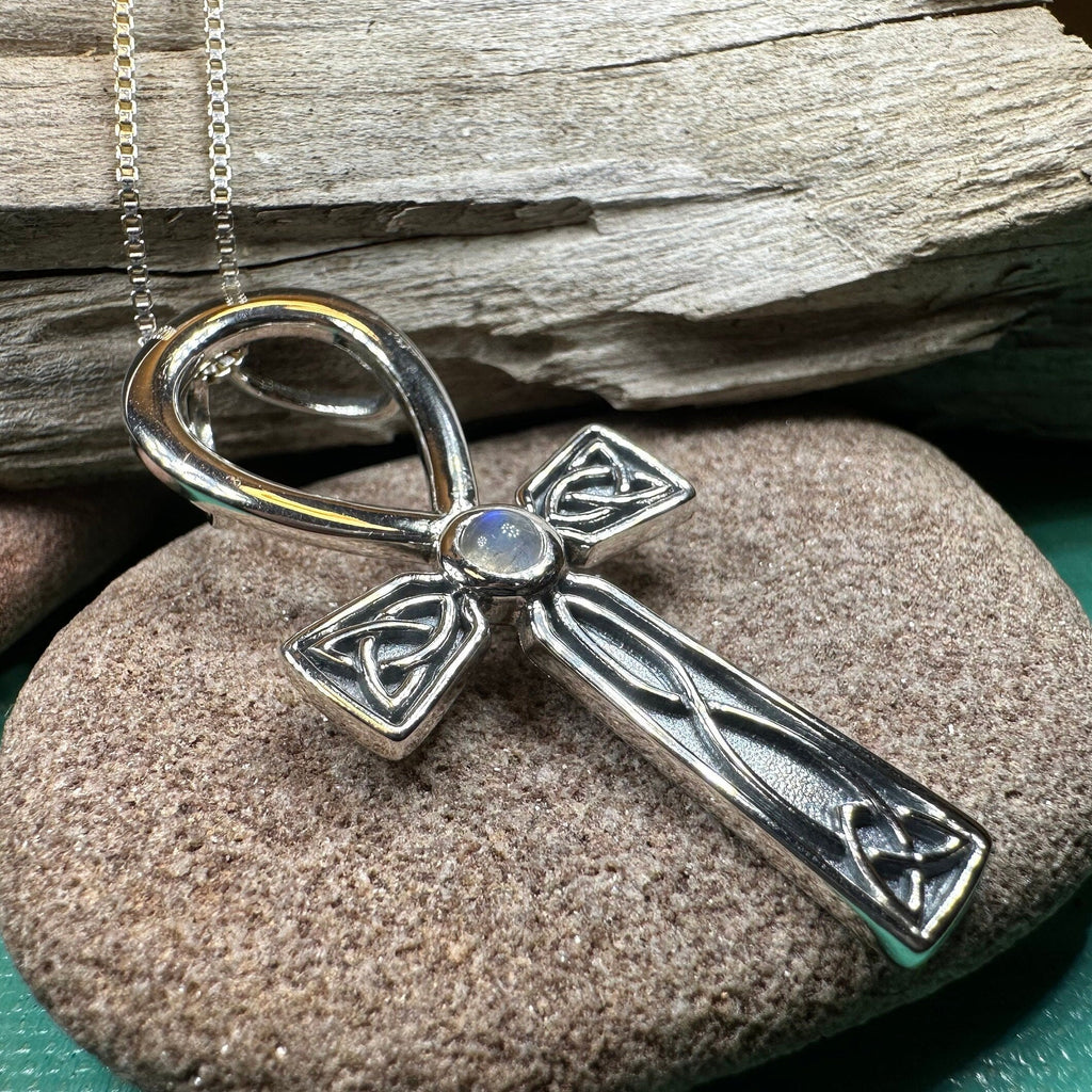 Celtic Ahnk Moonstone Necklace