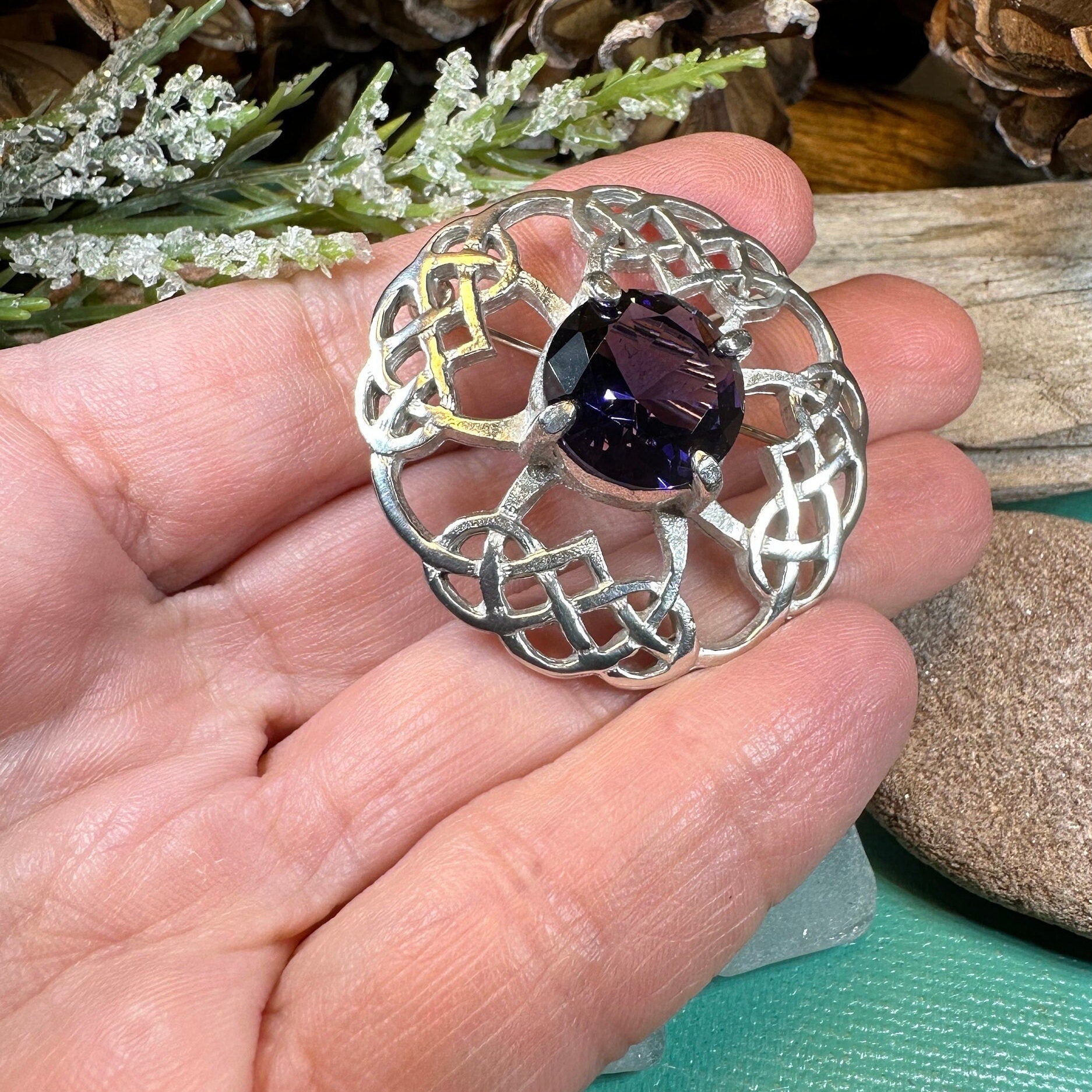 Aurelia Celtic Knot Brooch - Handmade in Scotland