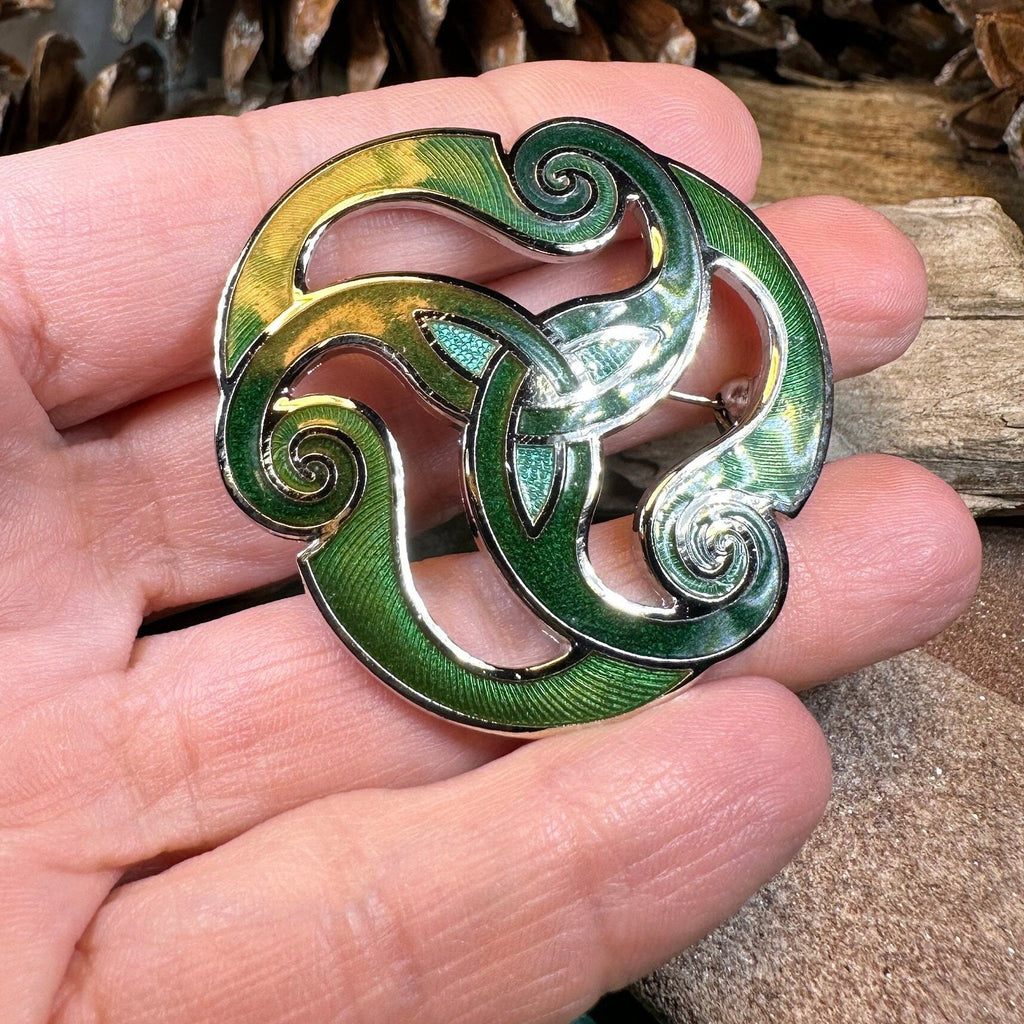 Yanaya Celtic Spiral Brooch - Enamel Pin