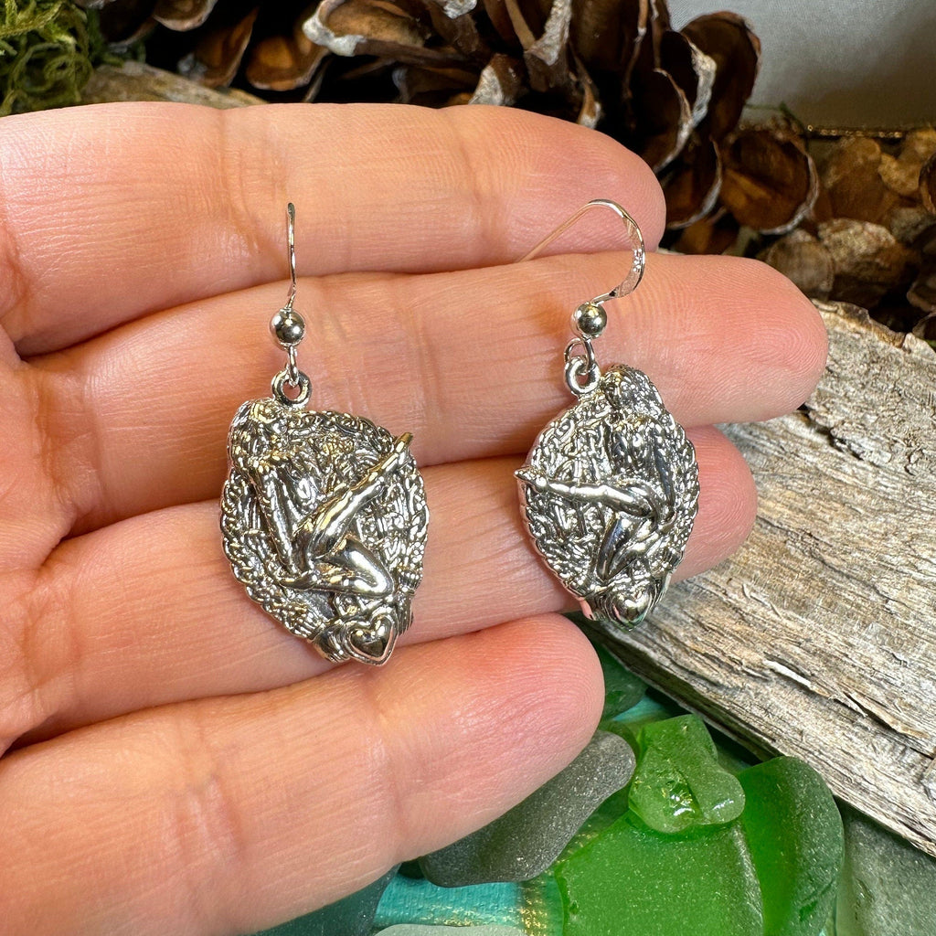 Celtic Irish Dancer Earrings in Sterling Silver
