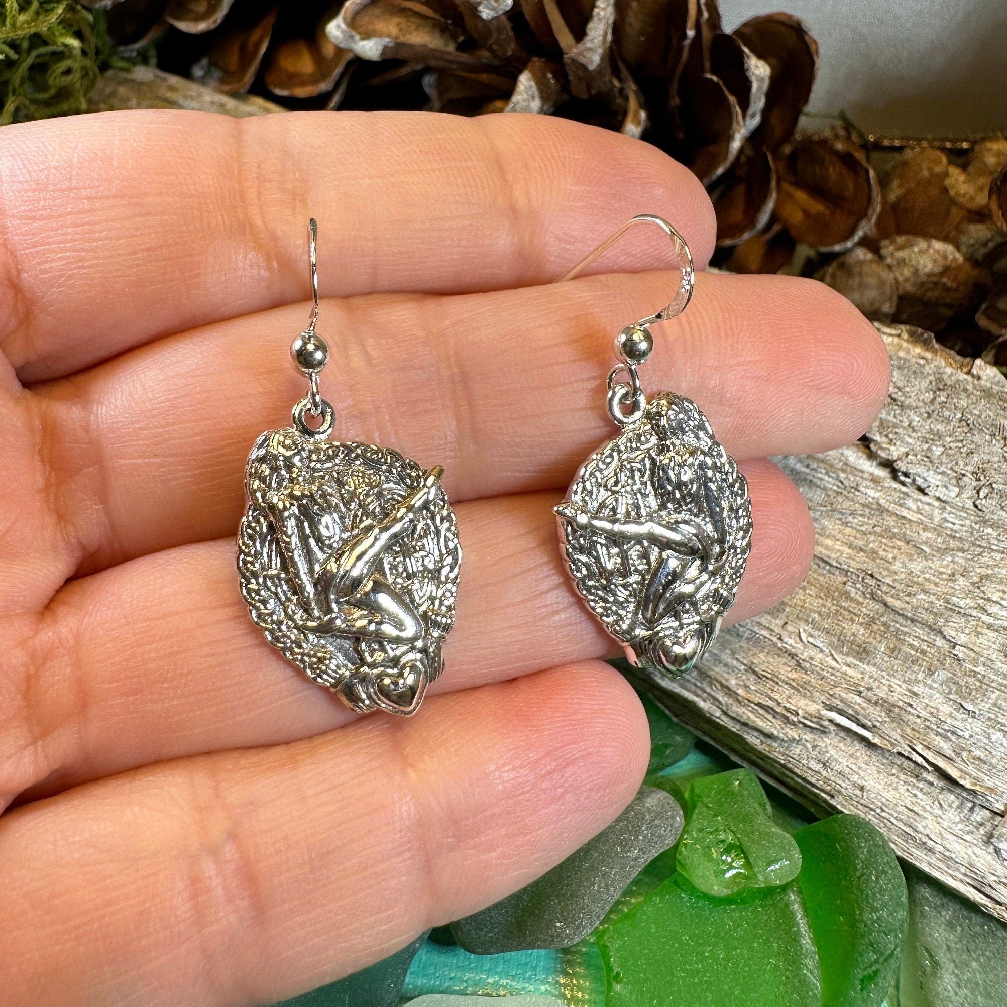 Celtic Irish Dancer Earrings in Sterling Silver