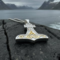 Old Norse Thor's Hammer Necklace in Sterling Silver