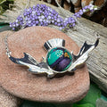 Scottish Heathergems Thistle Necklace - Handmade in Scotland