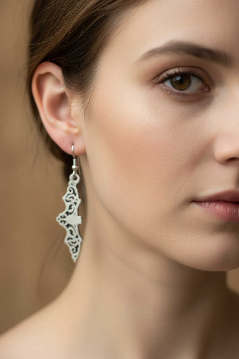 Gothic Bat Dangle Earrings for Women