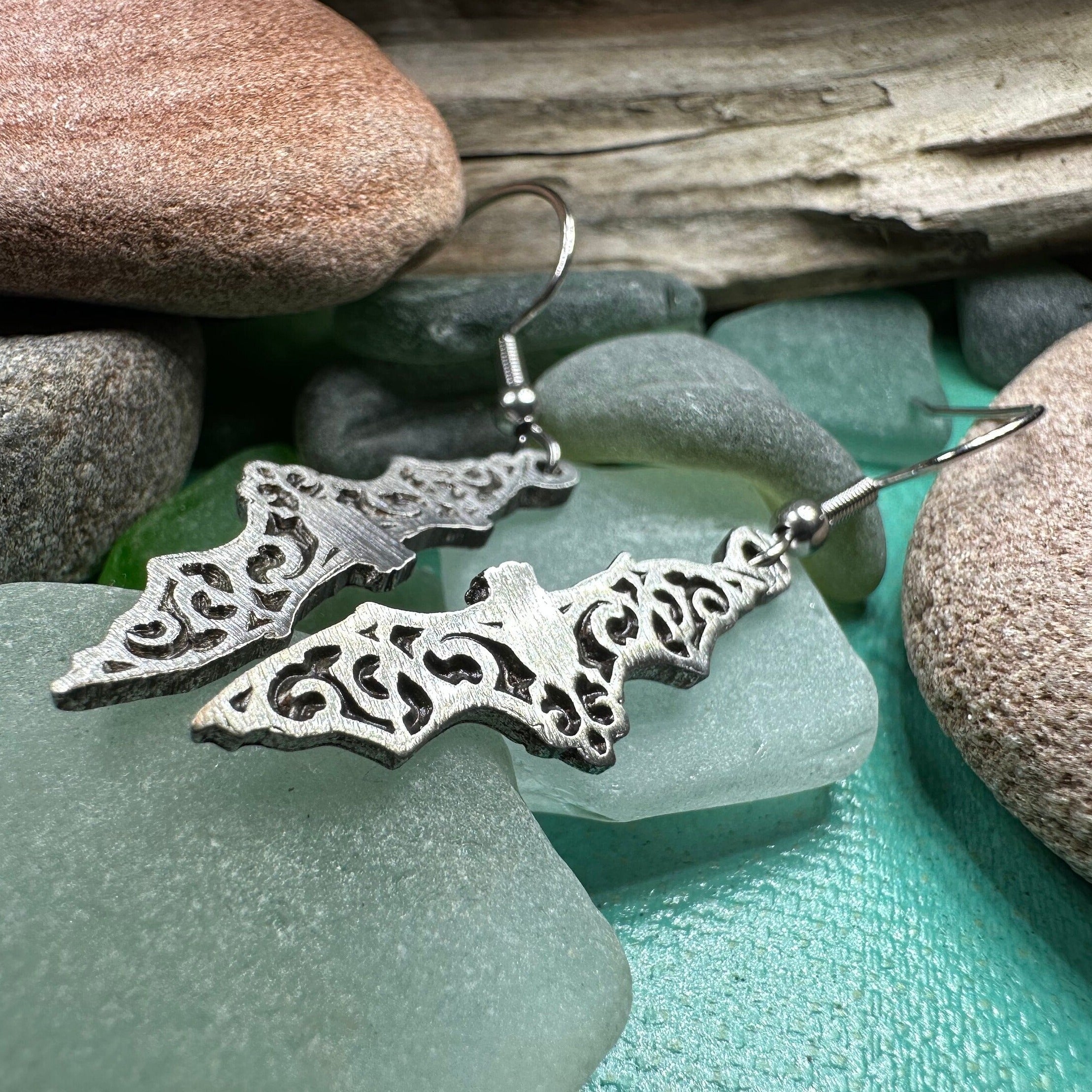 Gothic Bat Dangle Earrings for Women