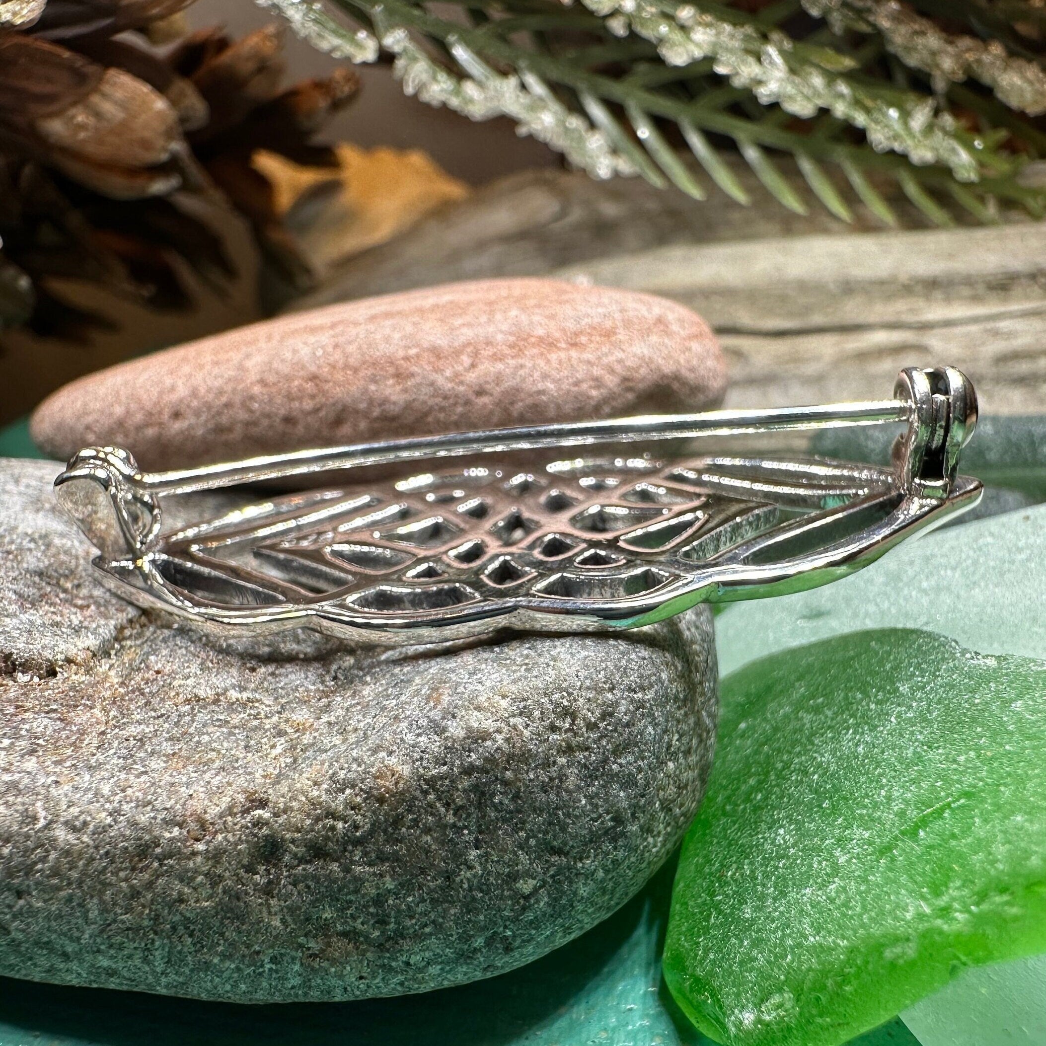 Lysandra Celtic Knot Brooch in Sterling Silver