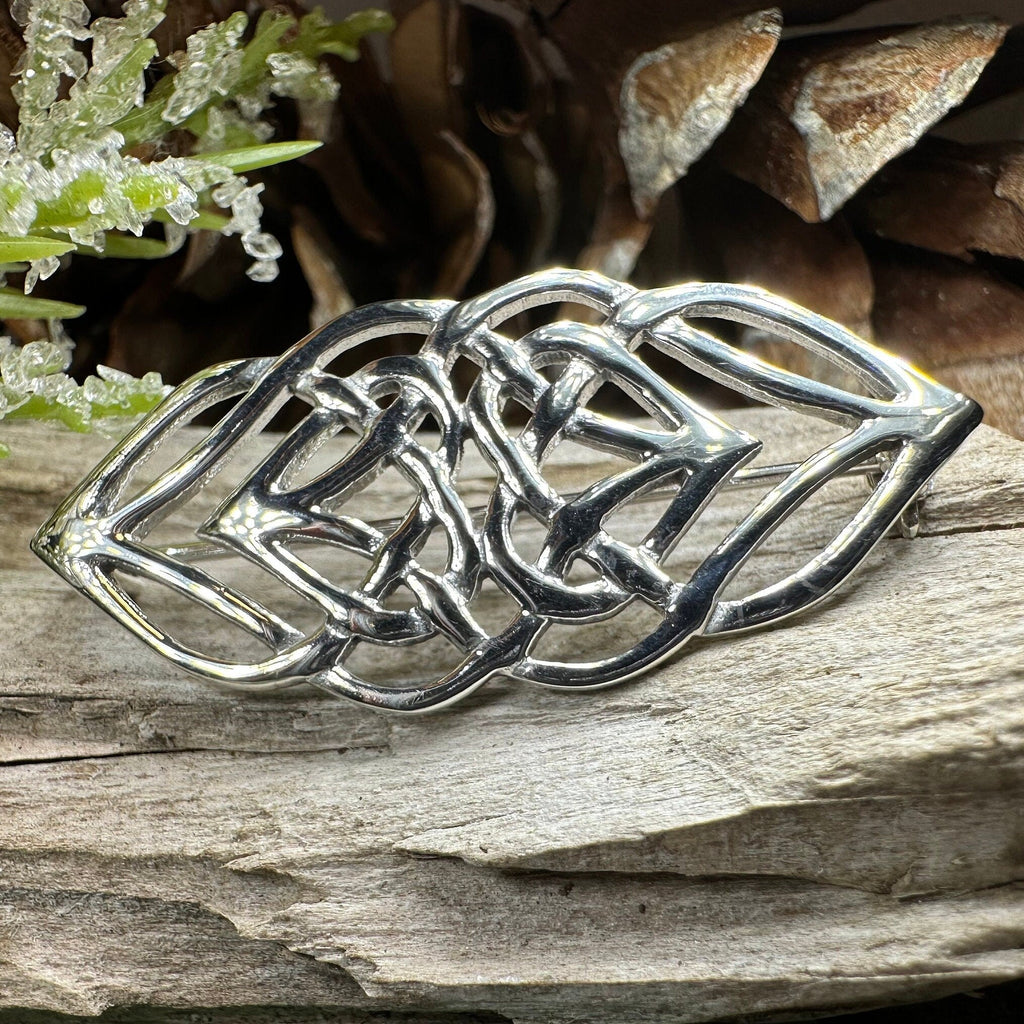 Lysandra Celtic Knot Brooch in Sterling Silver