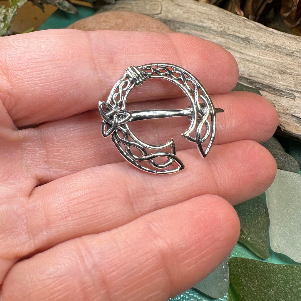 Ivermere Celtic Knot Tara Brooch in Sterling Silver