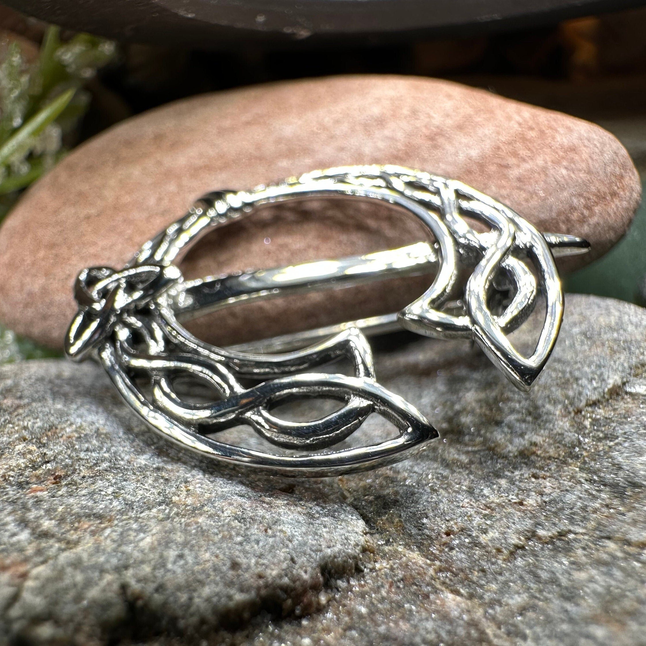Ivermere Celtic Knot Tara Brooch in Sterling Silver