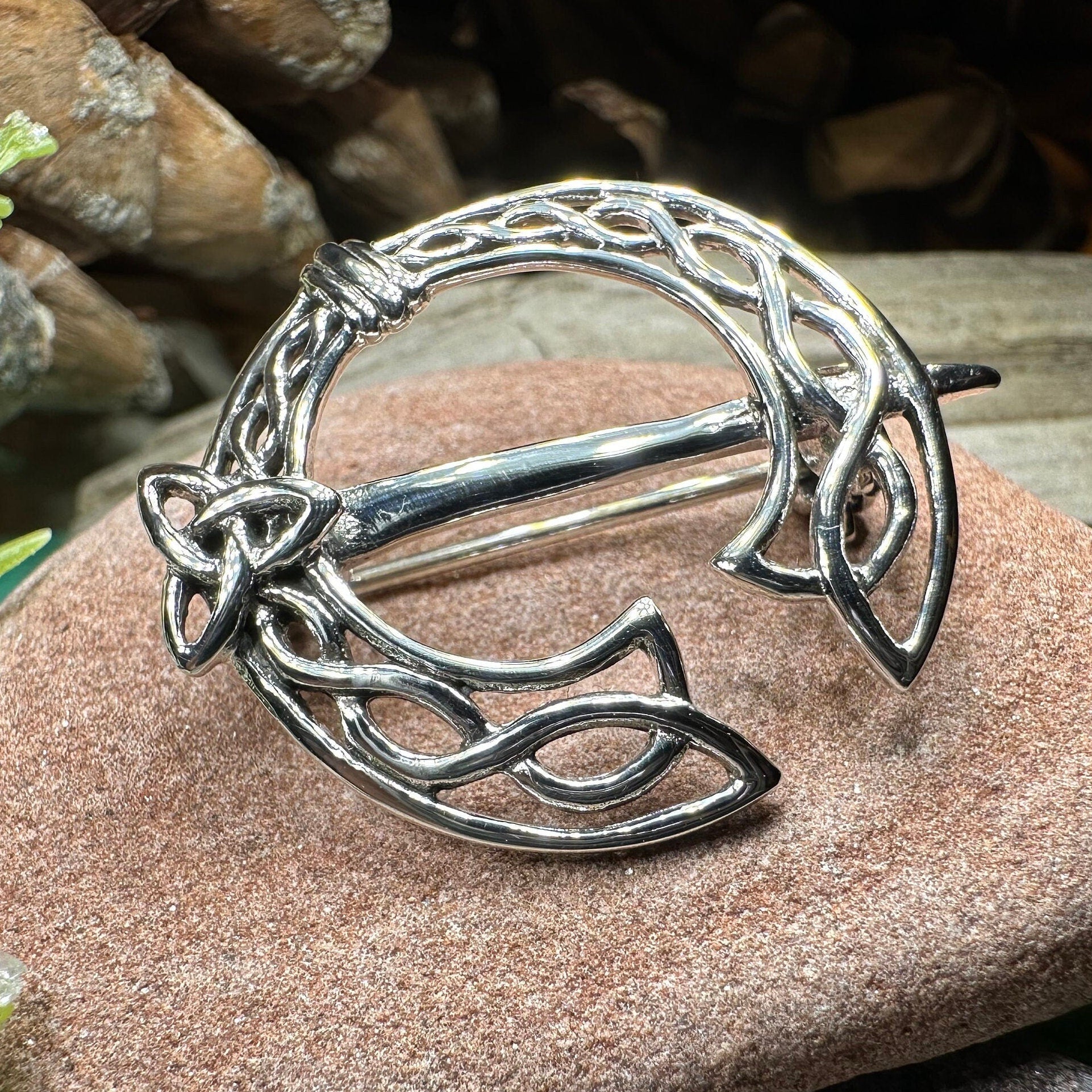 Ivermere Celtic Knot Tara Brooch in Sterling Silver