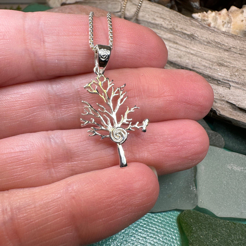 Eternal Spiral Tree of Life Necklace