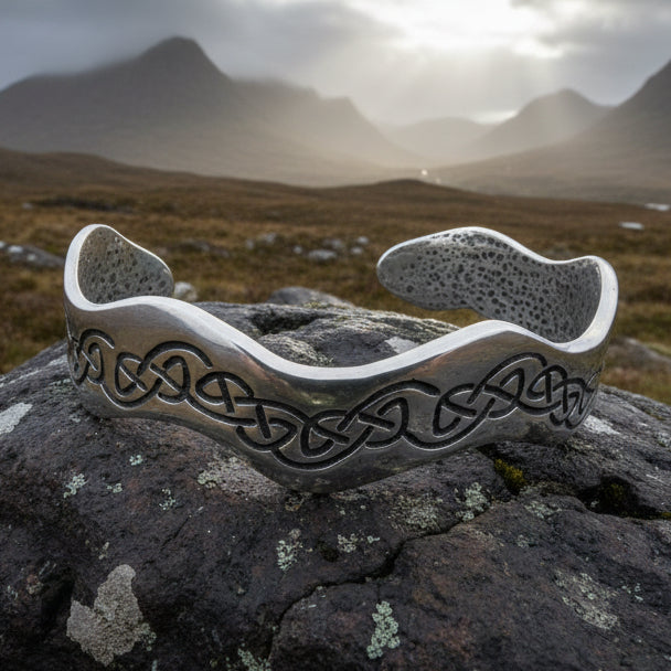 Celtic Wave Pewter Bracelet