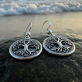 Brielle Celtic Tree of Life Earrings in Sterling Silver