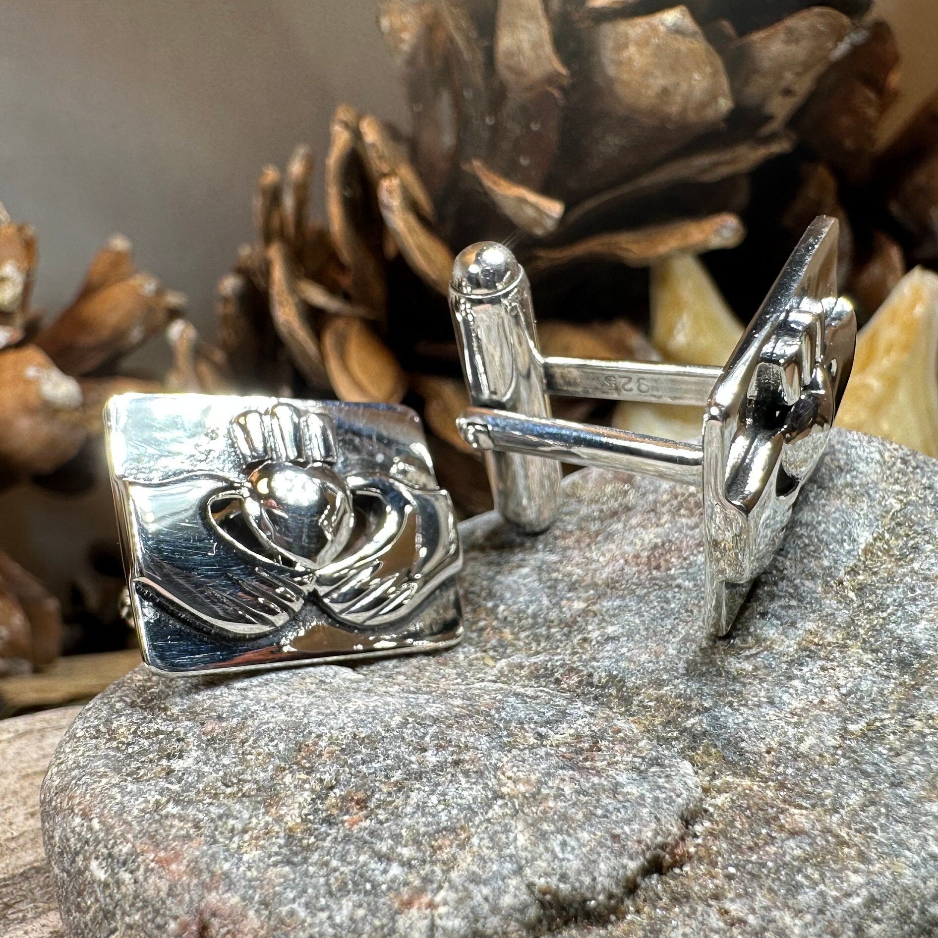 Traditional Claddagh Cufflinks for Men
