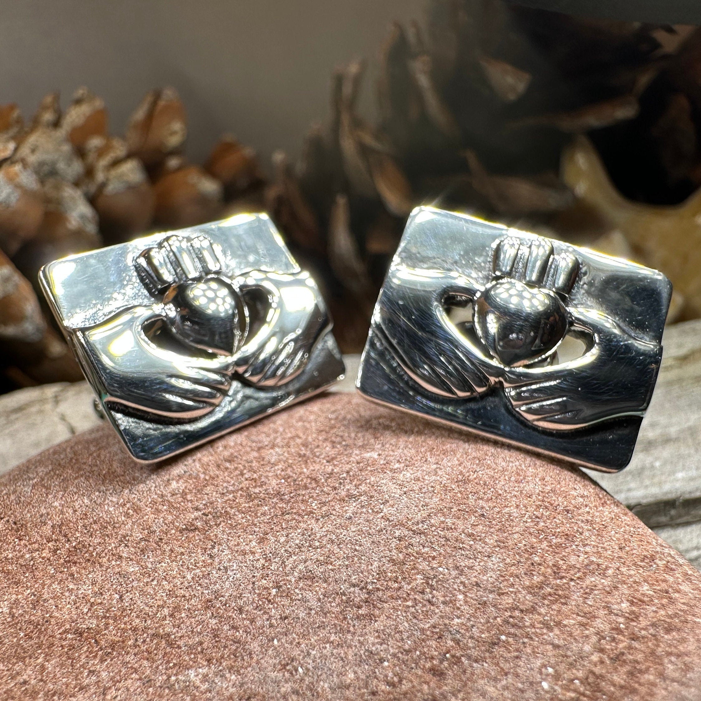 Traditional Claddagh Cufflinks for Men