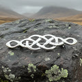 Volunti Celtic Knot Bar Brooch in Sterling Silver