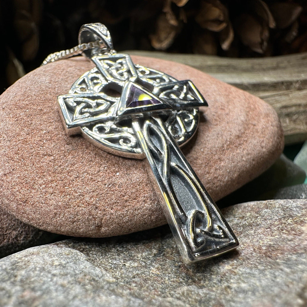 Recovery Celtic Cross Necklace in Sterling Silver