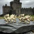Golden Welsh Dragon Cufflinks for Men