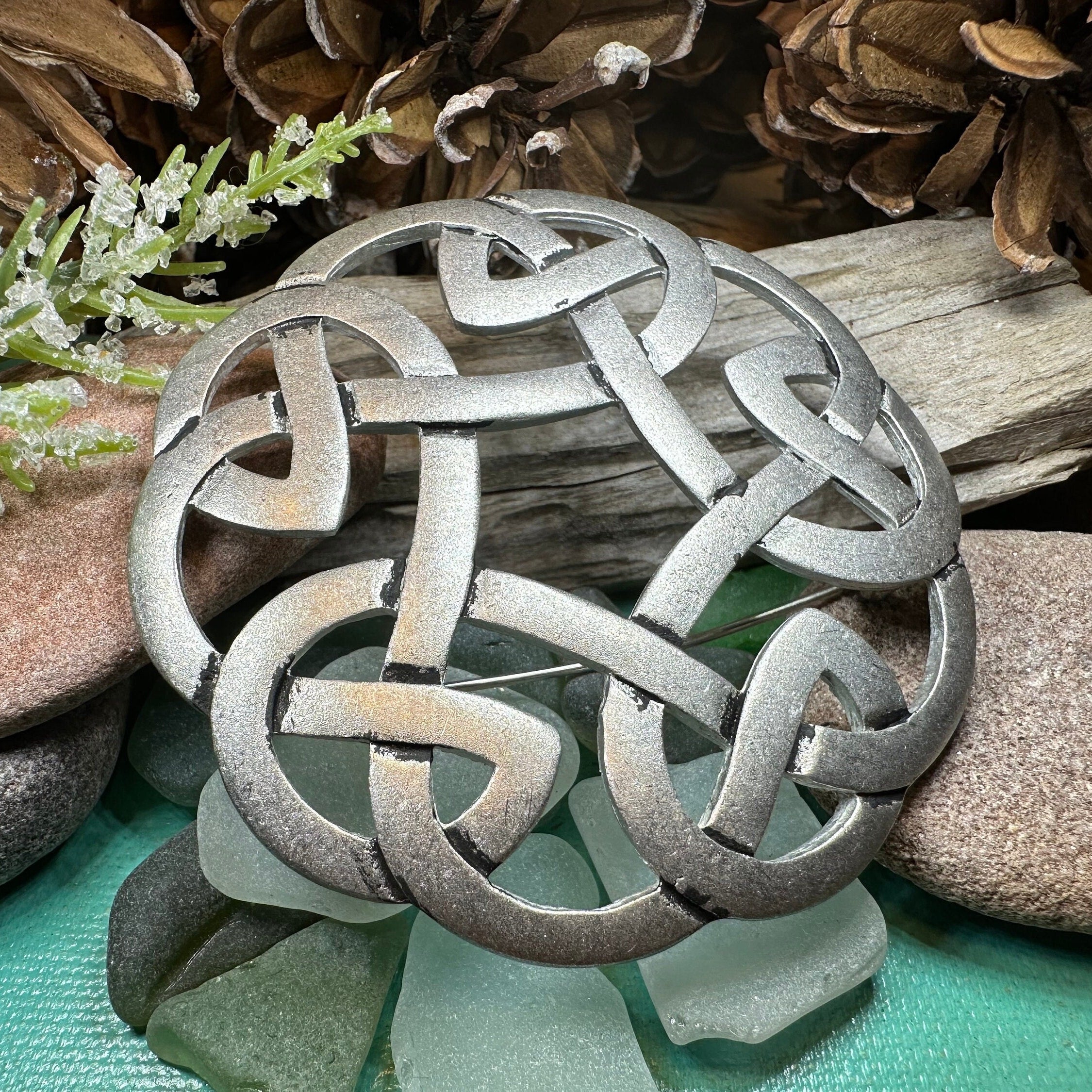 Traditional Celtic Knot Brooch - Handmade in Scotland