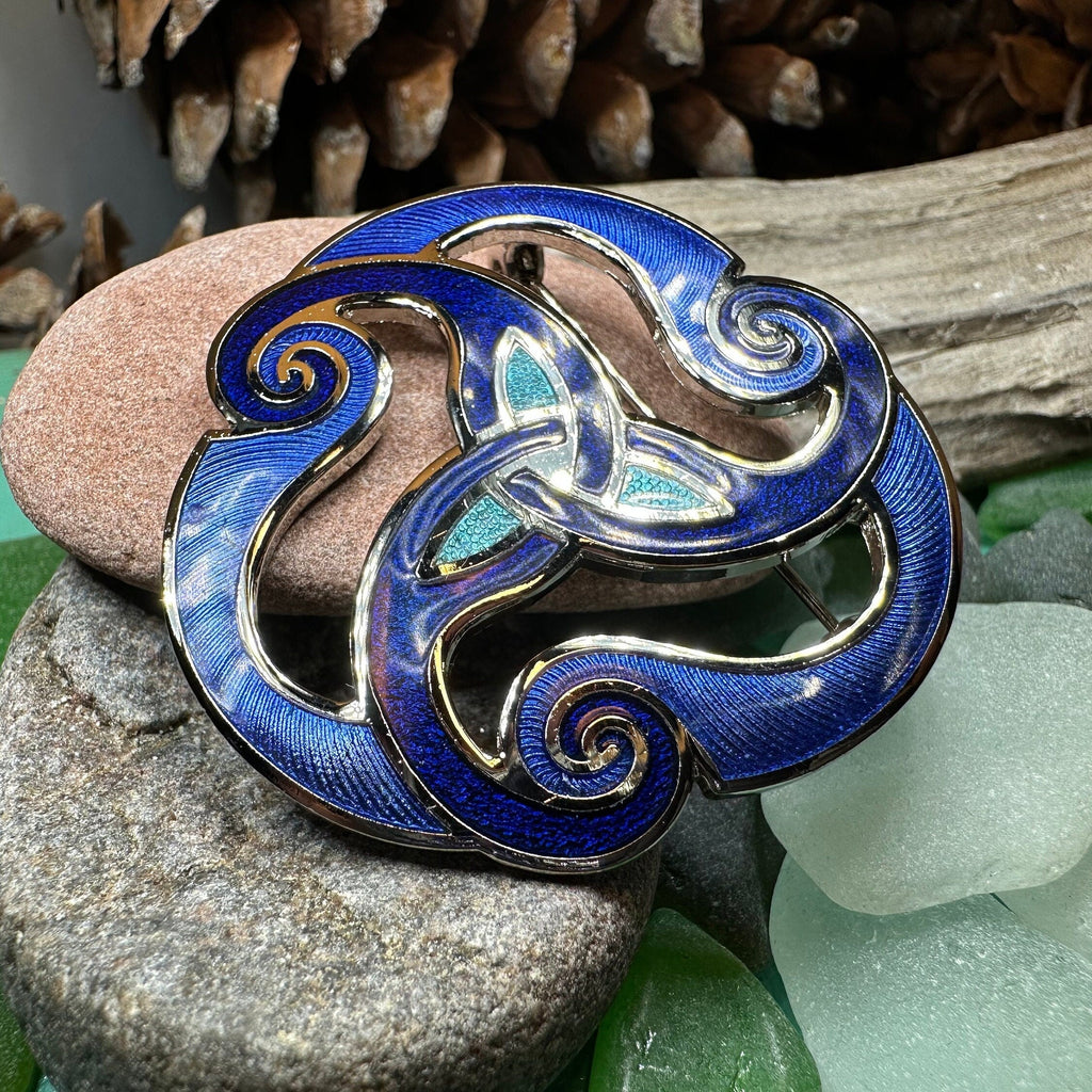 Yanaya Celtic Spiral Brooch - Enamel Pin