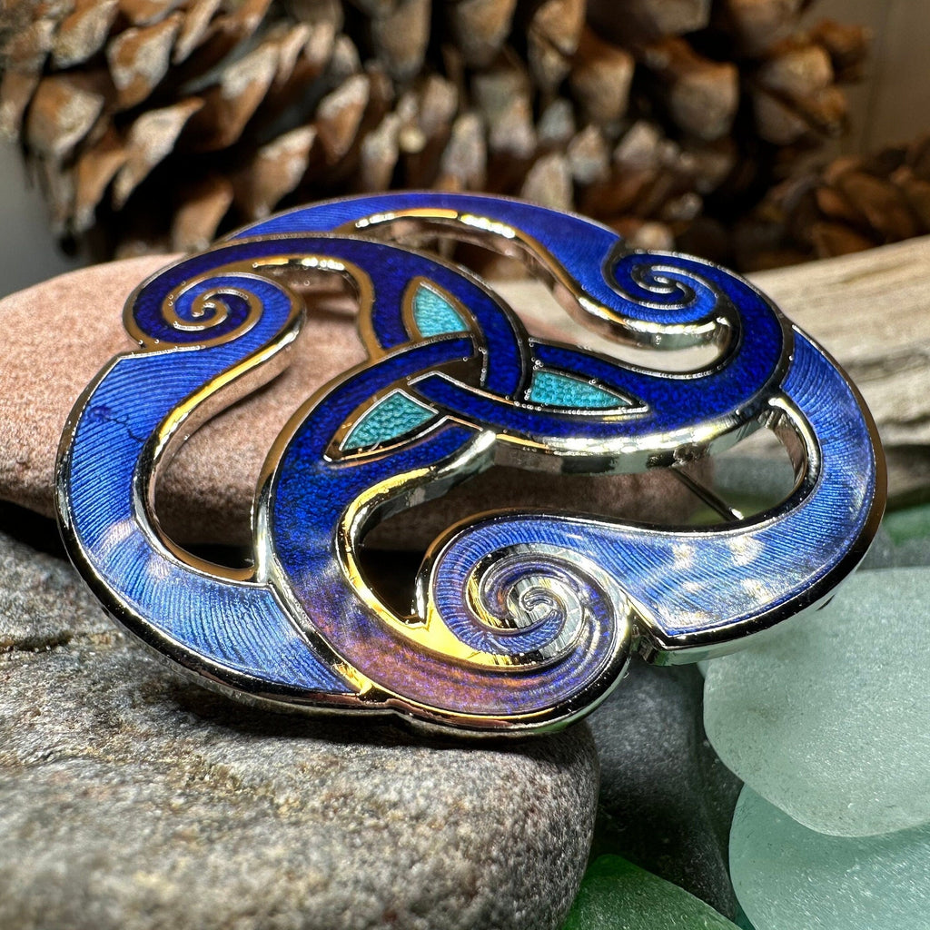 Yanaya Celtic Spiral Brooch - Enamel Pin