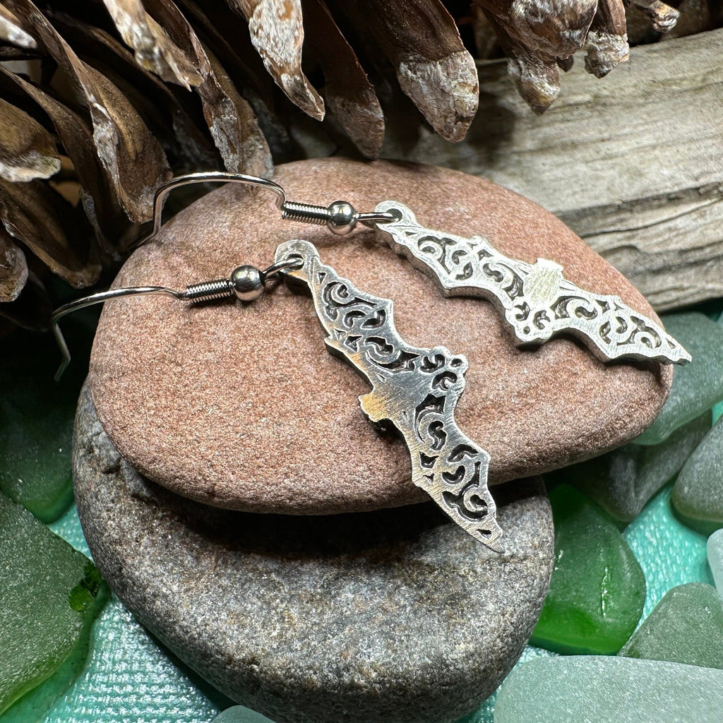 Gothic Bat Dangle Earrings for Women