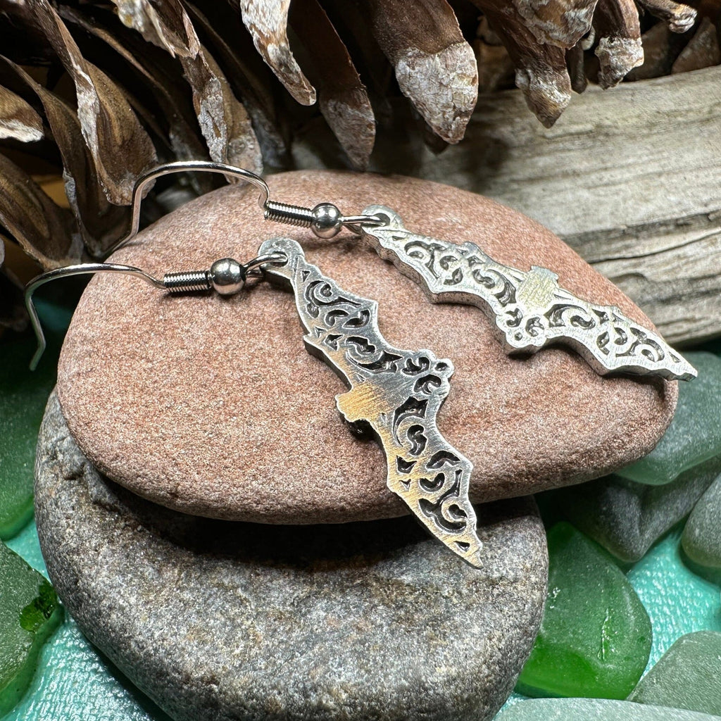 Gothic Bat Dangle Earrings for Women