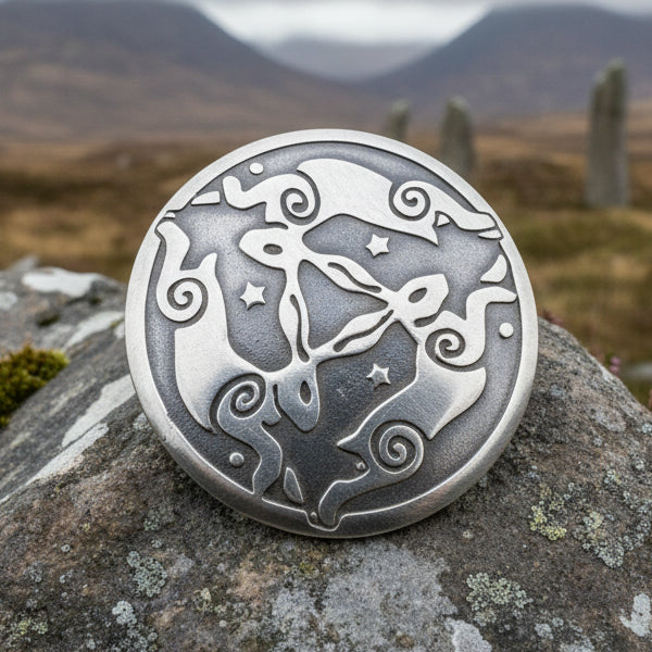Triple Rabbit Brooch - Handmade in Scotland