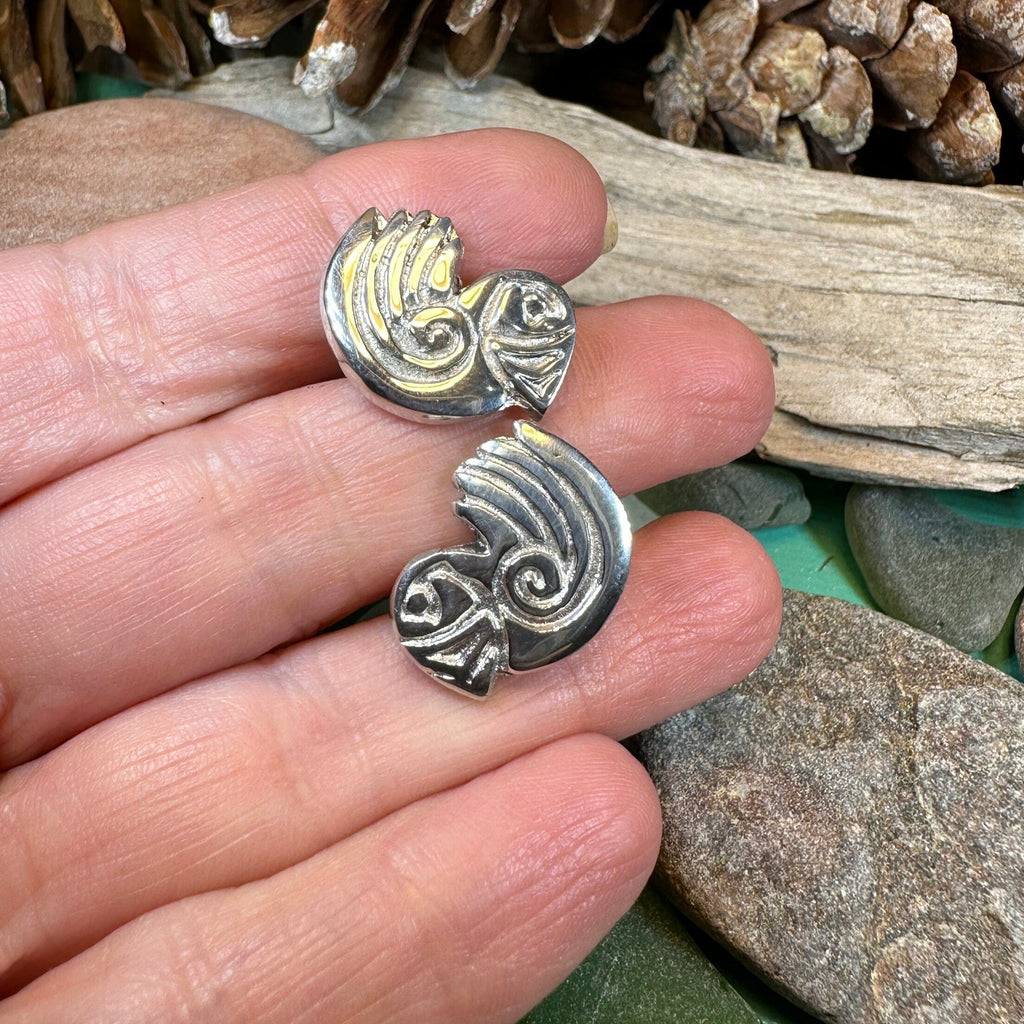 Celtic Puffin Cuff Links - Handmade in Scotland