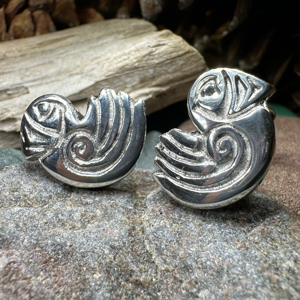 Celtic Puffin Cuff Links - Handmade in Scotland