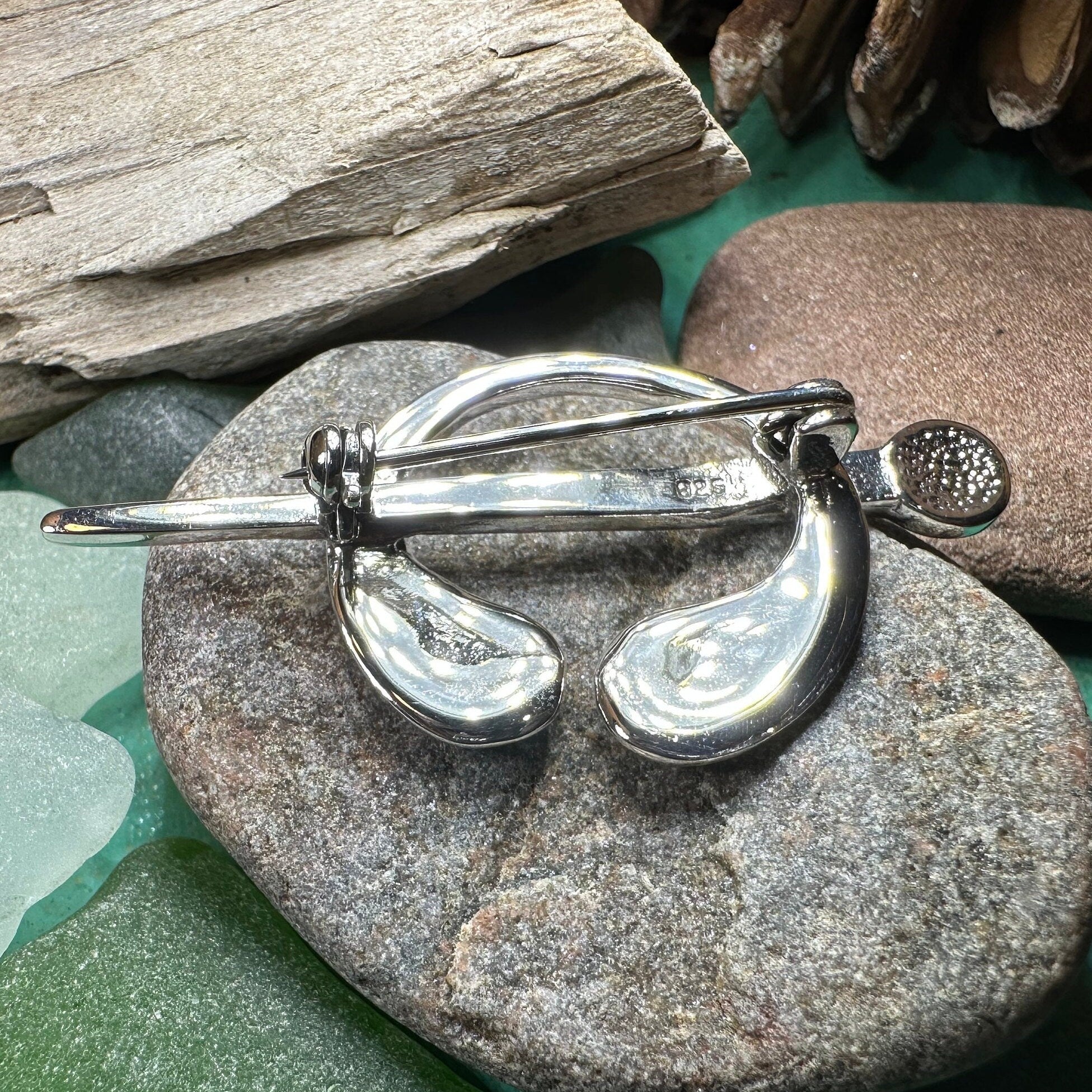 Darini Celtic Spiral Brooch in Sterling Silver