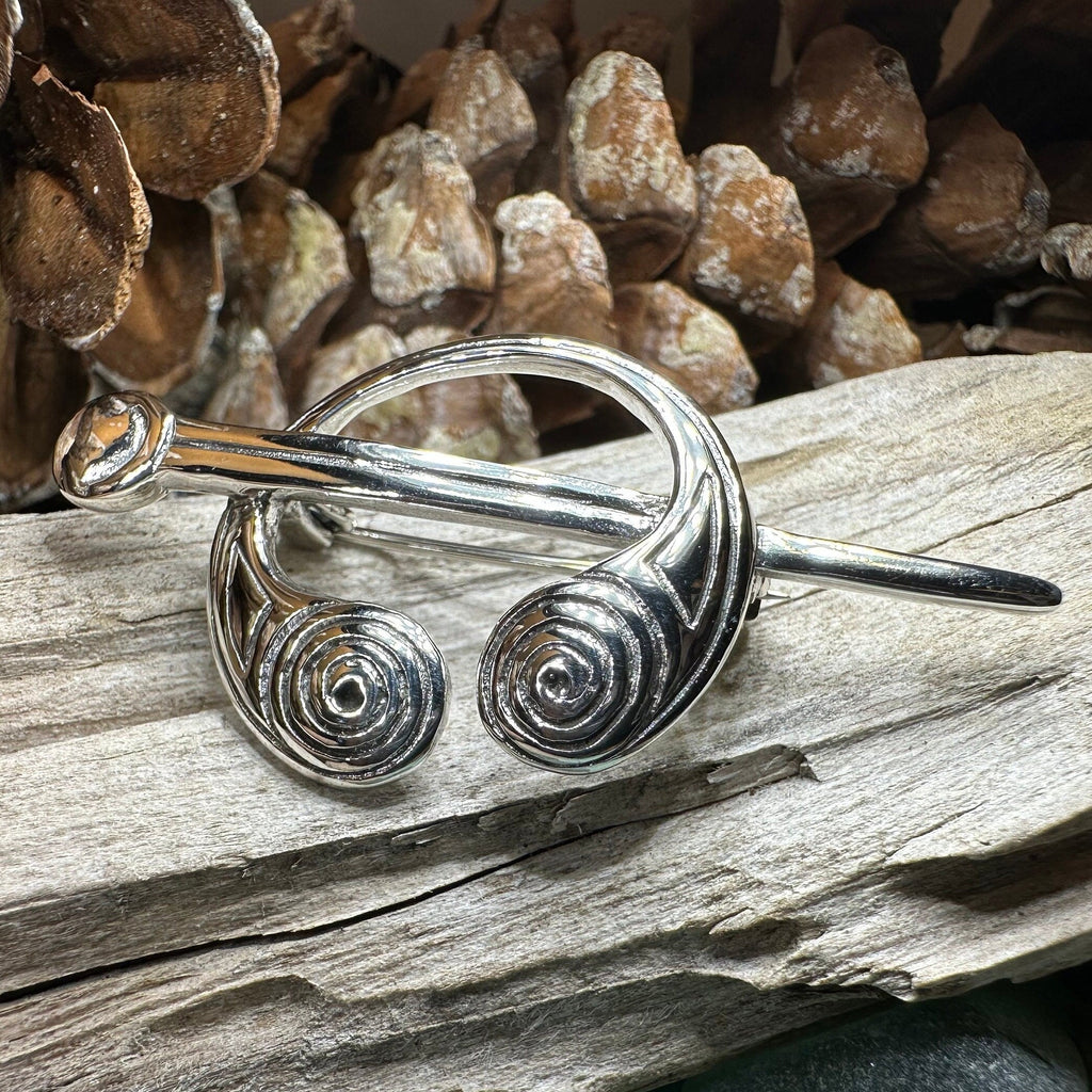 Darini Celtic Spiral Brooch in Sterling Silver