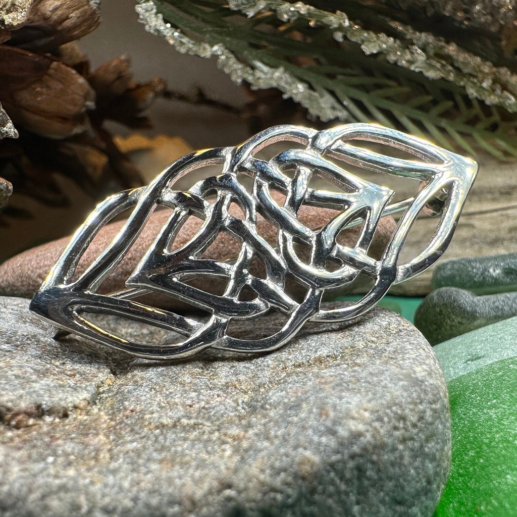 Lysandra Celtic Knot Brooch in Sterling Silver